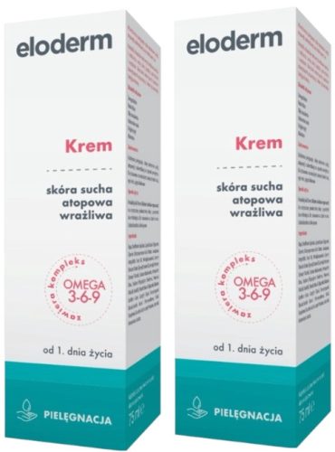 Eloderm2 Feuchtigkeitscreme für trockene und empfindliche Haut 2 x 75 ml