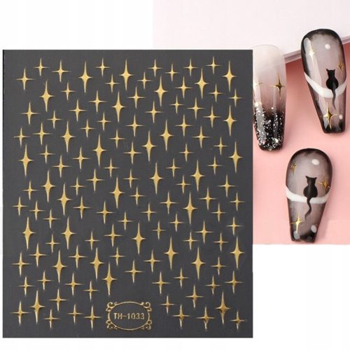  GOLDENE NAGELAUFKLEBER HYBRIDE, GOLDENE STERNE, STERNE, BLINKER