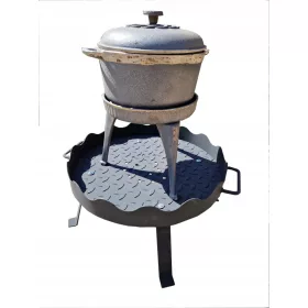  Gusseisenkessel mit Rost und Beinen + Gartenkamin 5l