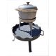  Gusseisenkessel mit Rost und Beinen + Gartenkamin 5l