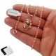 SINGAPUR-GOLDKETTE + MUTTER- UND BABY-ANHÄNGER, GESCHENK FÜR MUTTER