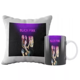  SUPER-SET AUS BECHER + SCHWARZ-ROSA-KISSEN + NAMEN