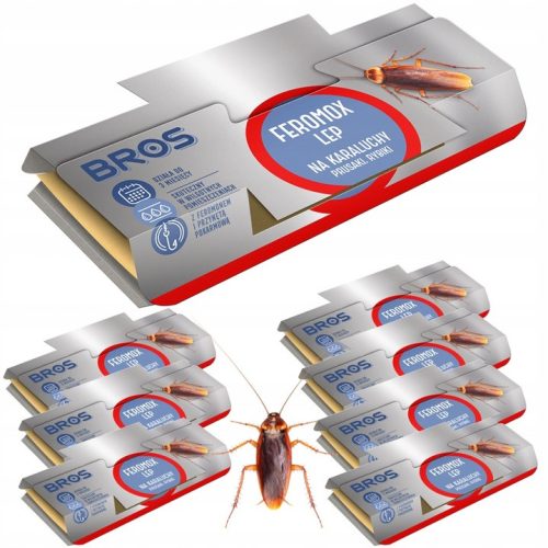 Feromox Standard Bros Leimfalle für Kakerlaken und Silberfischchen - 8er Pack