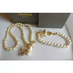  Vivienne Westwood Pearl Set Halskette und Armband