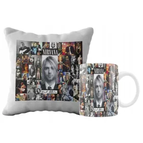  SUPER SET BECHER + KISSEN NIRVANA MUSIK + KOSTENLOSER TEXT