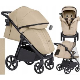    CARRELLO Bravo SL Sand Beige Kinderwagen + Regenschutz für Caretero Kinderwagen