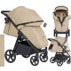  CARRELLO Bravo SL Sand Beige Kinderwagen + Regenschutz für Caretero Kinderwagen