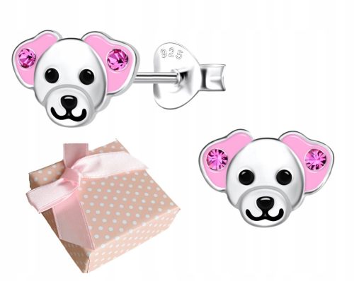  925 SILBER Ohrstecker KIND MÄDCHEN Hund als Geschenk