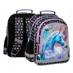  Schulrucksack Klasse 1-3 für Mädchen Unicorn 15 Derform