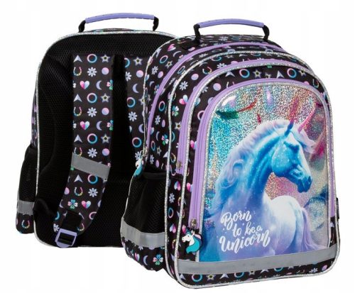  Schulrucksack Klasse 1-3 für Mädchen Unicorn 15 Derform