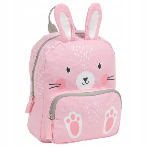  Kindergartenrucksack aus Baumwolle, Canvas, Hase