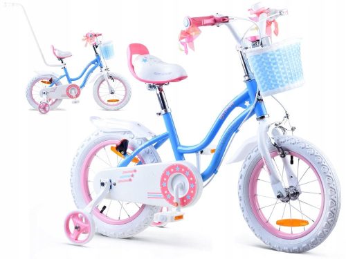  RoyalBaby STAR GIRL RB14G-1 14" Fahrrad Weiß, Blau, Rosa