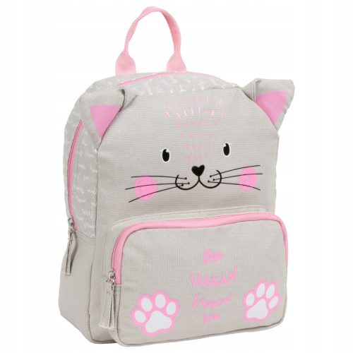 Kindergartenrucksack aus Canvas-Baumwolle, Cat
