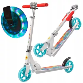    METEOR Classic City Scooter Verstellbare, klappbare LED-Räder 140 mm