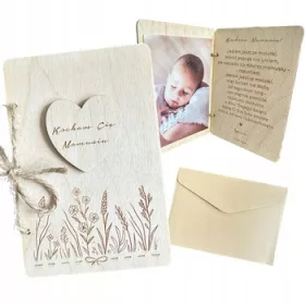    Muttertagsrahmen, Fotokarte aus Holz, personalisiertes Souvenir