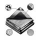 Extra robuste Polyethylen-Abdeckplane 6x6m, silber-schwarz, frostsicher und wasserfest