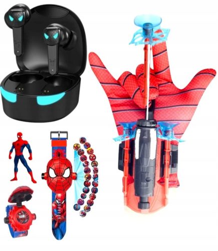  SPIDER MAN WEB LAUNCHER HANDSCHUH 3 DARTS LEUCHTENDE MASKE