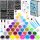  GLITZER-TATTOOS FÜR KINDER GROSSES SET 36 Glitzer-Pailletten 187 Schablonen