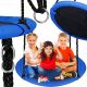 GARTENSCHAUKEL FÜR KINDER STORCHENNEST 110 CM SPRINGOS NS024 BLAU-SCHWARZ