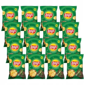   16x Lay's Chips mit Grüner Zwiebelgeschmack, 200g - Perfekt für Jeden Anlass