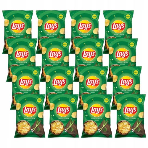 16x Lay's Chips mit Grüner Zwiebelgeschmack, 200g - Perfekt für Jeden Anlass