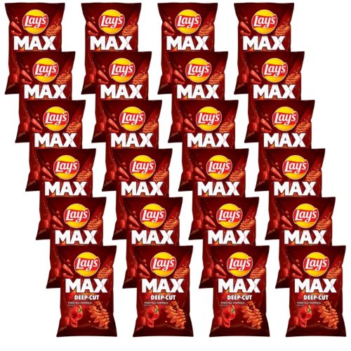 24x Lay's Max Deep-Cut Twisted Paprika Geschmack 120g - Knusprige Kartoffelchips
