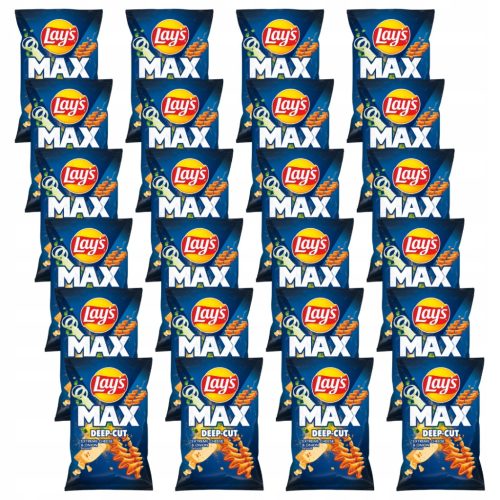 Lay's Max Deep-Cut Chips in Käse-Zwiebel Geschmack, 24x120g