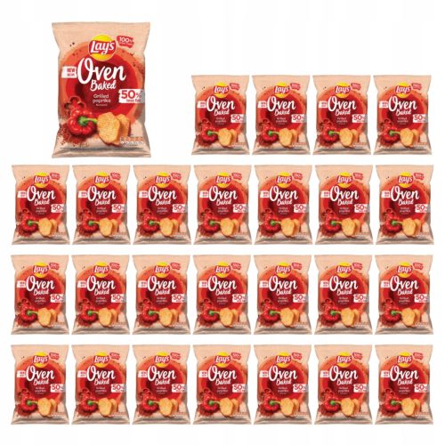 Lay's Oven Baked Grillpaprika Geschmack Kartoffelchips - 26x 110g Packung
