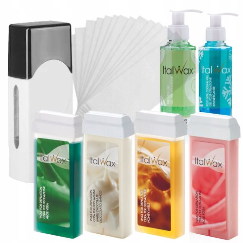  ItalWax Enthaarungsset 4x Wachs auf einer Rolle + Wachsheizstreifen