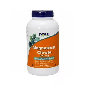   Now Foods Magnesiumcitrat 200 mg - 250 Tabletten für gesunde Knochen und Muskeln