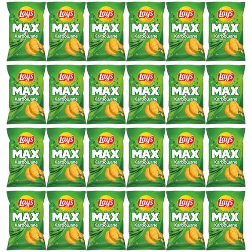 24x Lay's Max Karbowane Chips mit Grüner Zwiebelgeschmack 120g