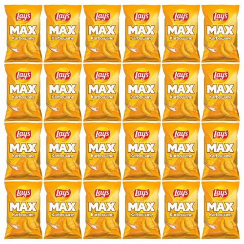 24x Lay's Max Kartoffelchips, geriffelt und gesalzen, 120 g - Intensiver Geschmack und Crunch