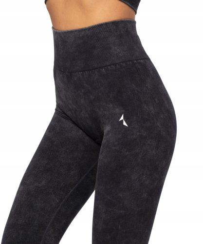  Yasmine Carpatree Marble Damen-Sportleggings mit hoher Taille, M, Schwarz