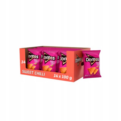 Doritos Sweet Chilli – Knusprige Tortilla-Chips für intensive Geschmacksmomente, 100g-Packung