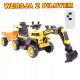  TRAKTOR, BATTERIEBAGGER + ANHÄNGER + FERNBEDIENUNG / HRB106
