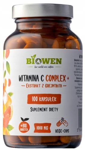 Biowen Vitamin C Complex + 100 Kapseln für Immunsystem und Nervenfunktion