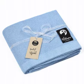  KINDERDECKE AUS BAMBUS-BAUMWOLLE FÜR KINDER BLAU 80x100