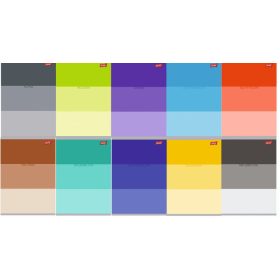    Ein Satz thematischer Notizbücher mit Unipap A5 60k Color Stripes Spickzettel