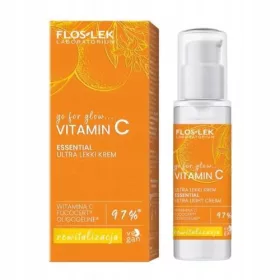    FLOSLEK Go For Glow Vitamin C Ultraleichte Tages- und Nachtcreme, 30 ml