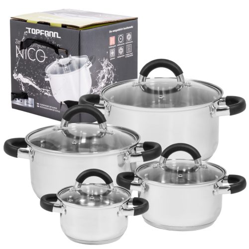  Topfann Topfset STAINLESS POT, Edelstahl, 8-tlg.