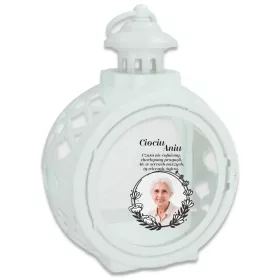    GROSSE LATERNENLAMPE, WEISS, DEKORATIV, ÖFFNBAR, LEER, RUND FÜR DEN GARTEN