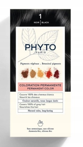 Schwarze Pflanzenhaarfarbe Phyto für 100% Grauabdeckung - Ammoniakfrei