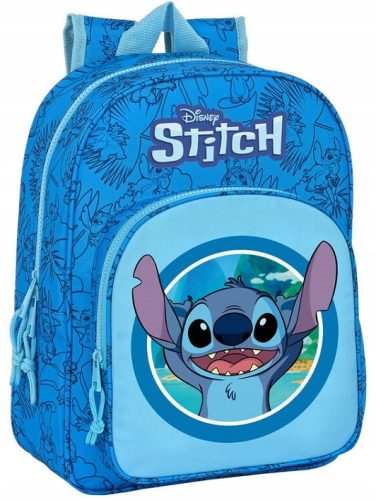  Kindergartenrucksack mit mehreren Fächern Lilo und Stitch Safta Jungen, Mädchen Blautöne, Mehrfarbig