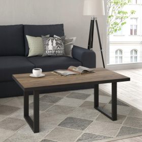    Forte HAYATO Couchtisch, rechteckig, 110 x 60 x 45 cm, schwarz