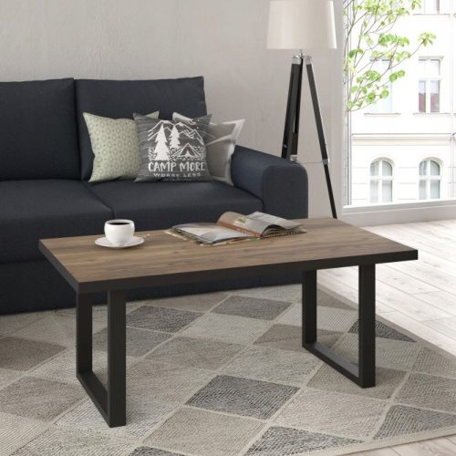  Forte HAYATO Couchtisch, rechteckig, 110 x 60 x 45 cm, schwarz