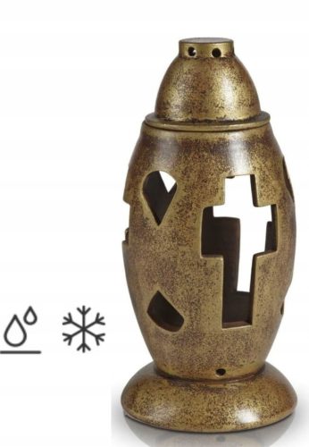  Grabstein aus Keramik, Grabgrab, Grab, Gold, 28 cm