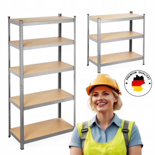  Malatec Lagerregal aus Metall, 180 x 90 x 40 cm, max. 175 kg pro Regal