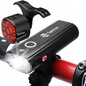    Spectre Loong Fahrradbeleuchtung 600 lm USB + SPECTRE WT09 Fahrradlampe 40 lm hinten NEUES DESIGN