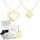  Goldhalskette für Mutter und Tochter, Geschenkschmuck, 925, KOSTENLOSE GRAVUR