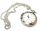  Römische Taschenuhr, Kompass - Retro-Stil - Silber